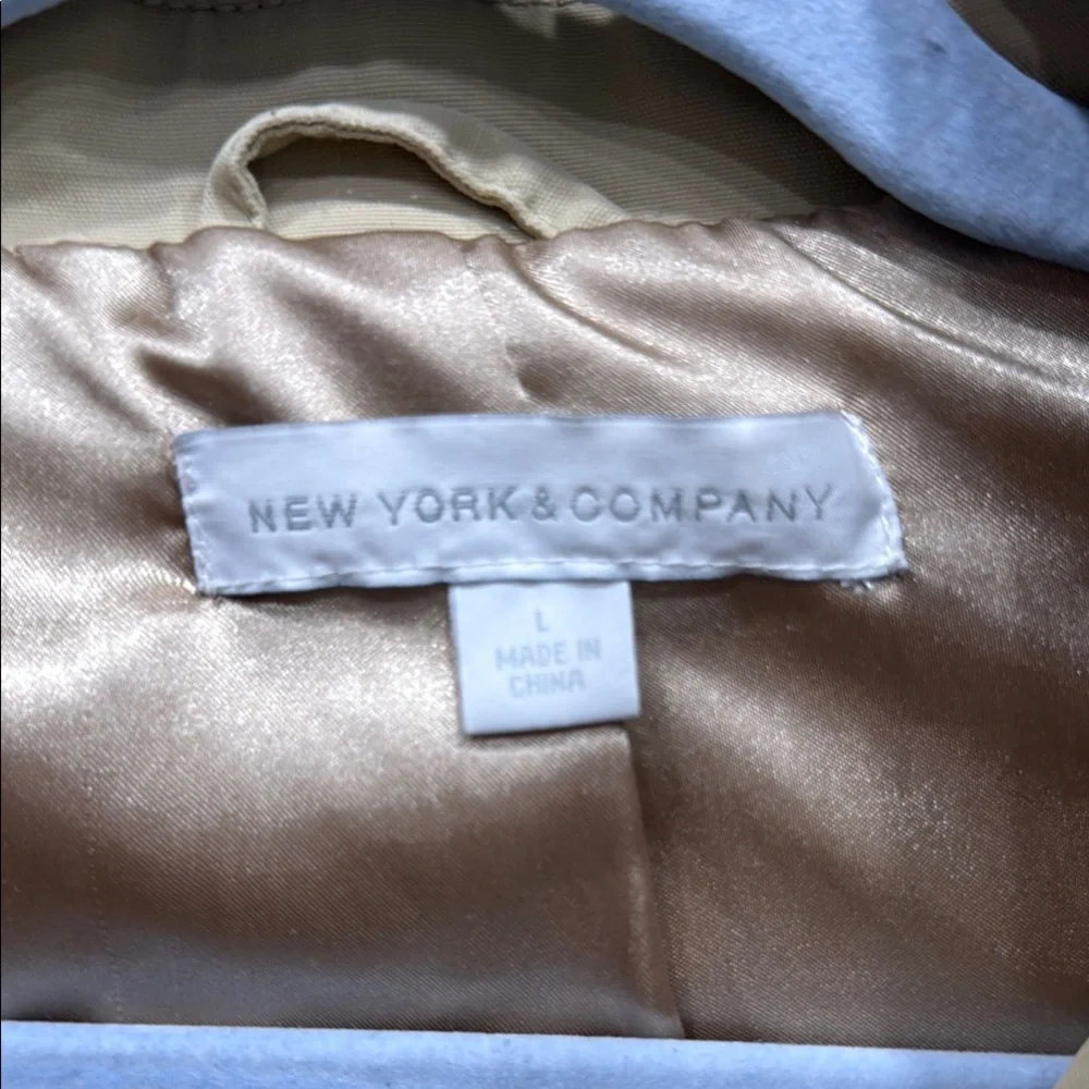 New York & Company Beige Trench Coat - Picture 2 of 12